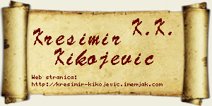 Krešimir Kikojević vizit kartica